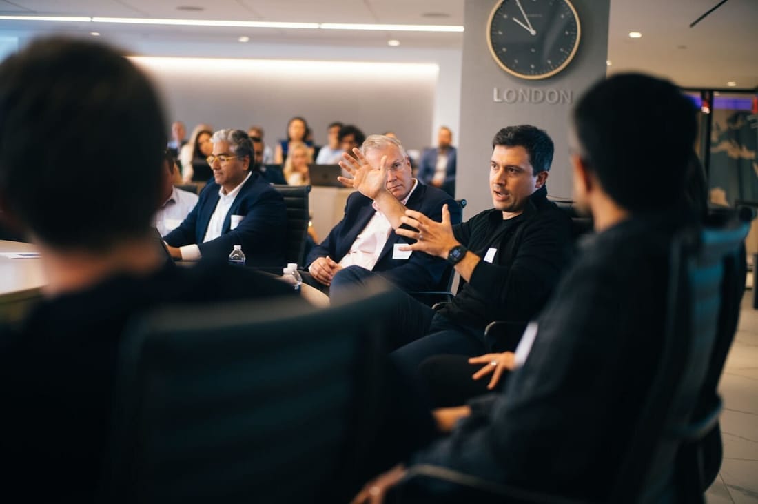 Adaptive leadership speaking on a panel